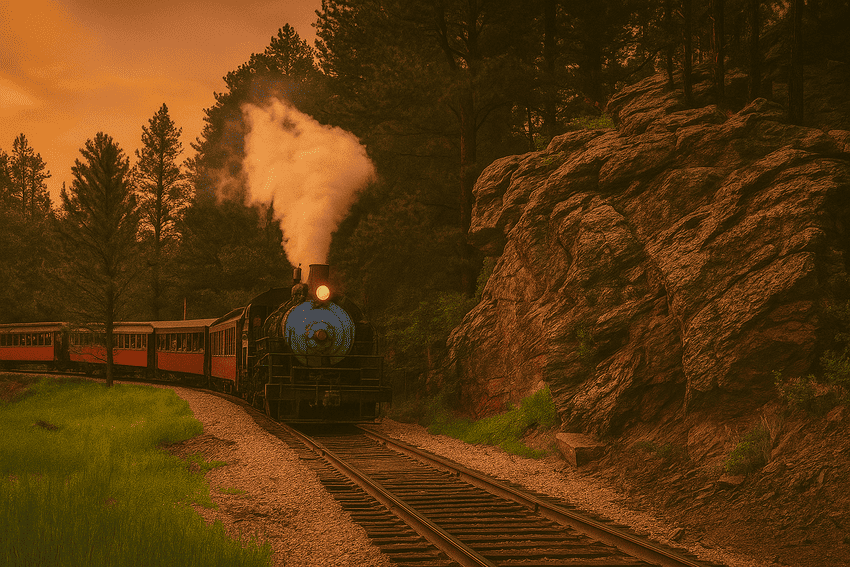 Historic 1880 train, Hill City, SD