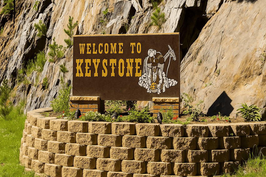 Keystone SD welcome sign