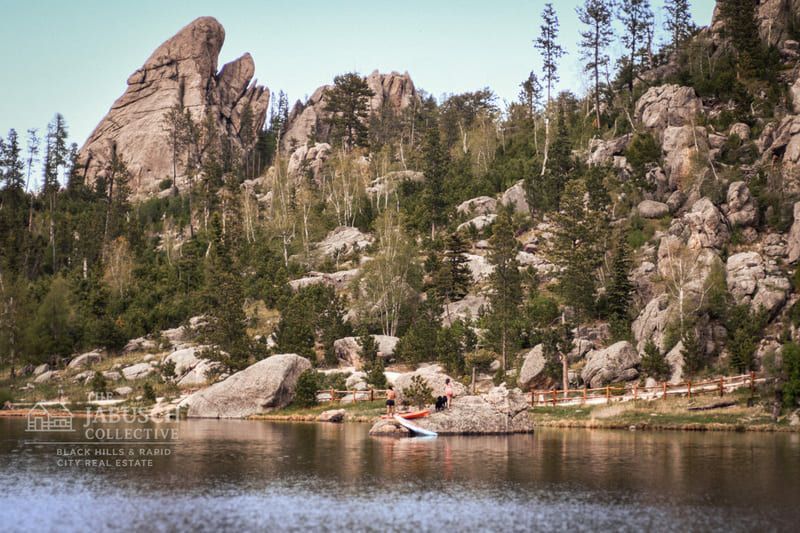 Rock out cropping Sylvan Lake in Custer State Park