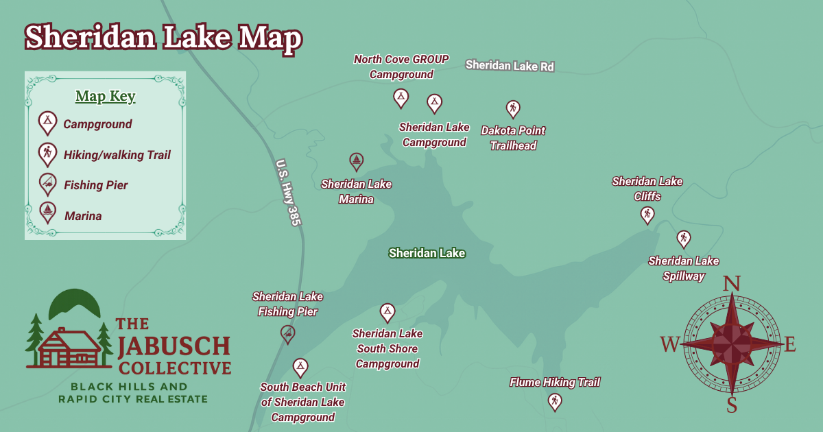 Sheridan Lake Campground Map in Hill City, SD