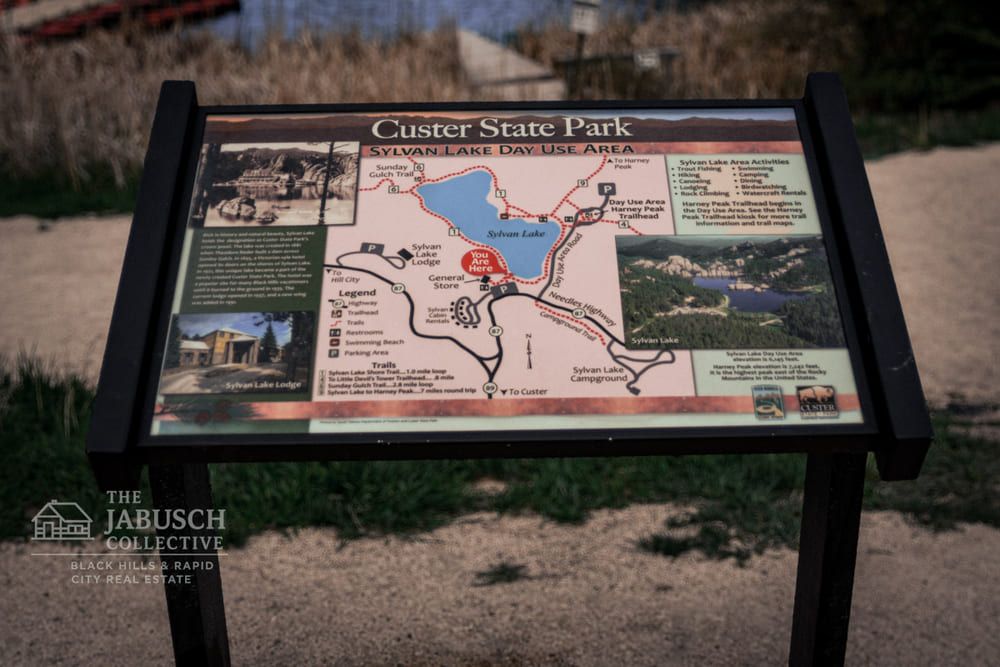 Sylvan Lake Park with Custer map
