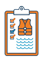 water safety checklist icon