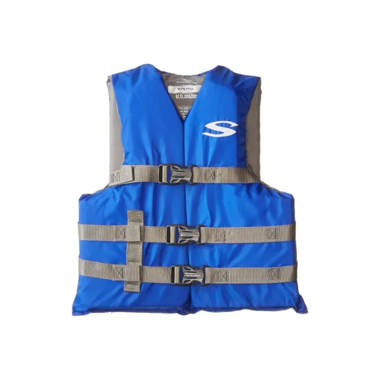 Orange tag with blue trim and loop, white eye,