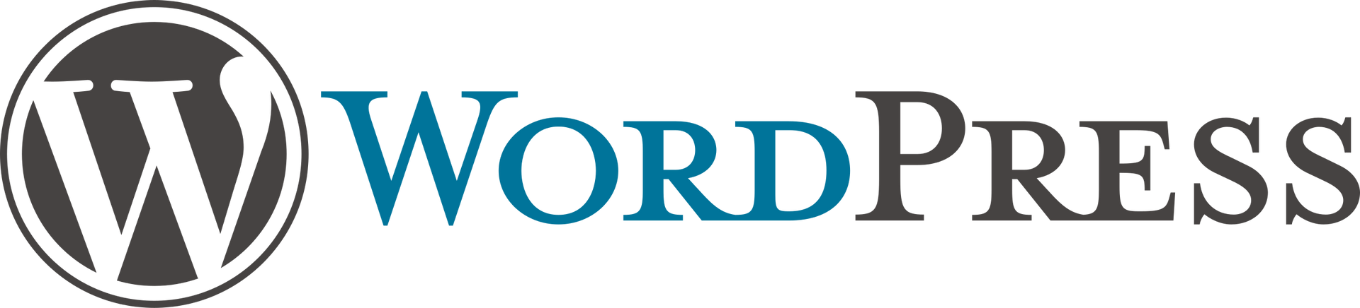 Logo di WordPress con una