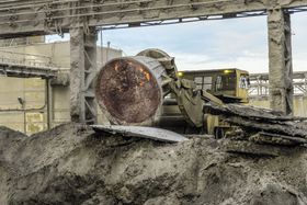 Industrial waste incineration process handling regulated hazardous materials for compliant disposal