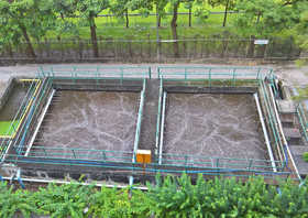 Industrial wastewater lagoons used for treatment and containment of process water