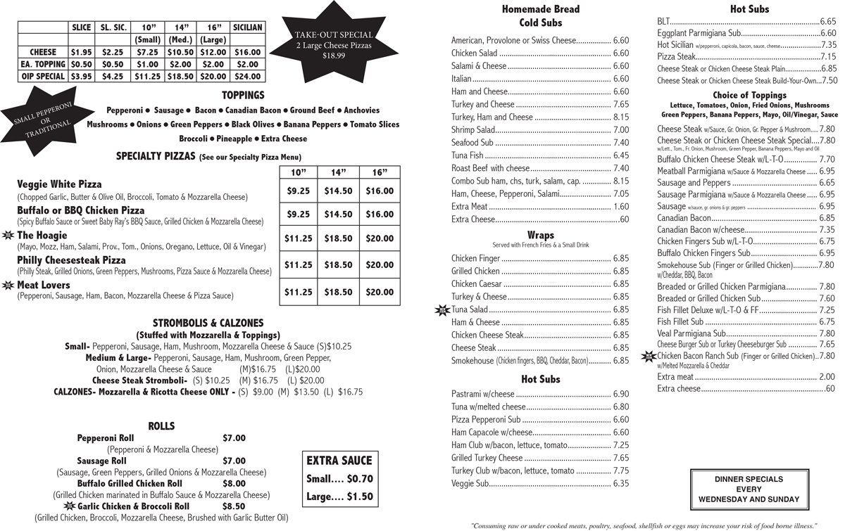 Pizza Restaurant About Us Mill Hall, PA