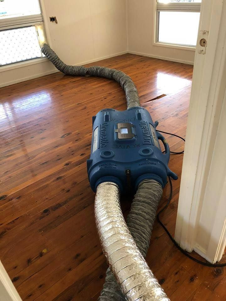 A Blue Heat Drying System Used For Water Damage Restoration