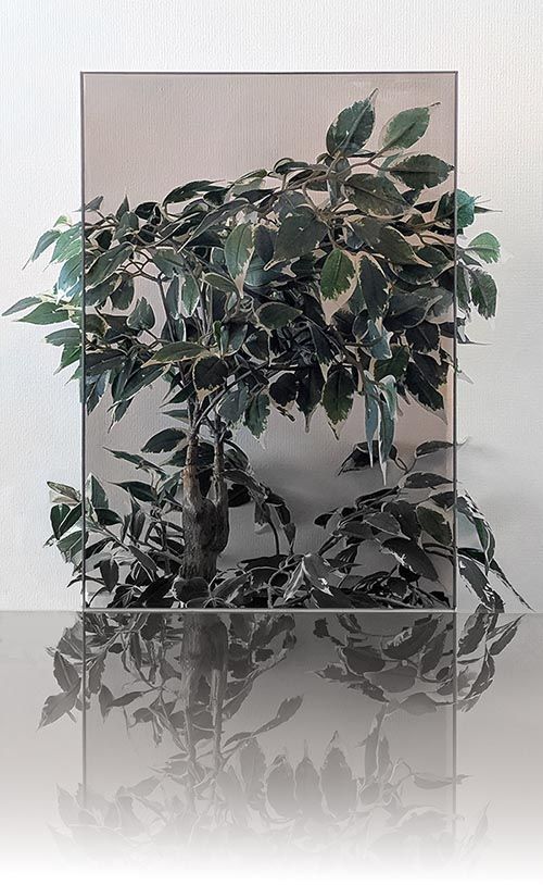 Bronze. Glas til skydedøre 6mm eller 14mm.