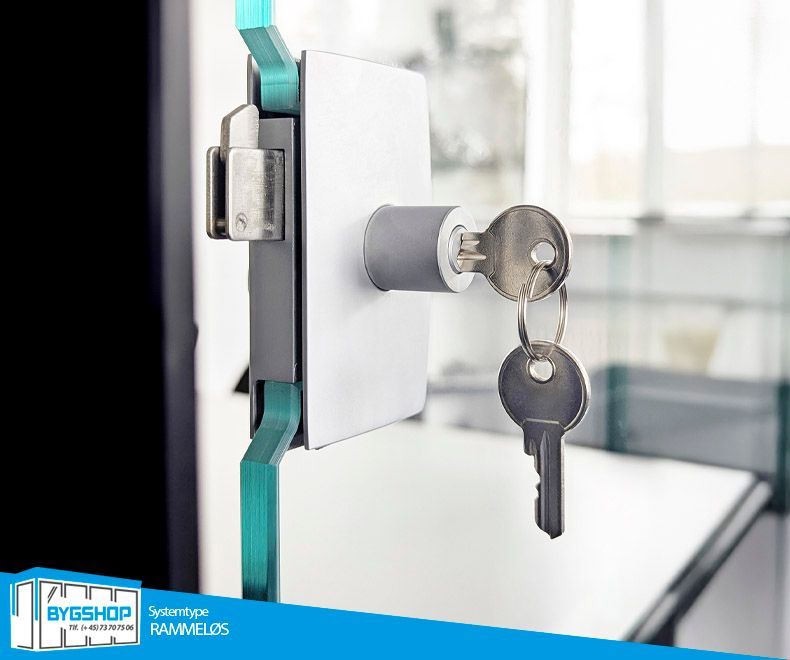 BS 8-16 skydedøre, foto af stopklods og endestykke.