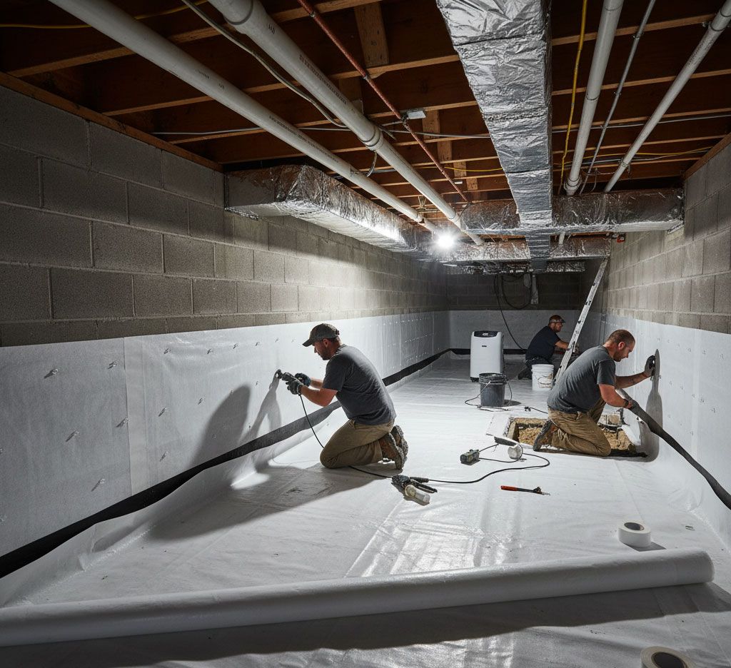 A stamped concrete walkway leading to a lush green field.