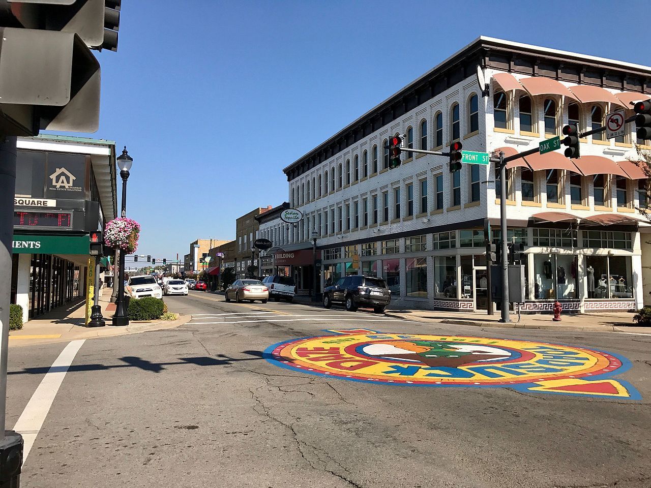 Front and Oak St Intersection Downtown Conway, AR