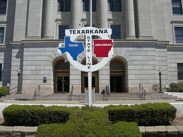 Texarkana State Line Marker - Texarkana, TX and Texarkana, AR