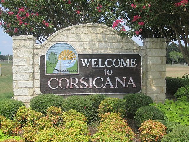 Corsicana, Texas Welcome Sign