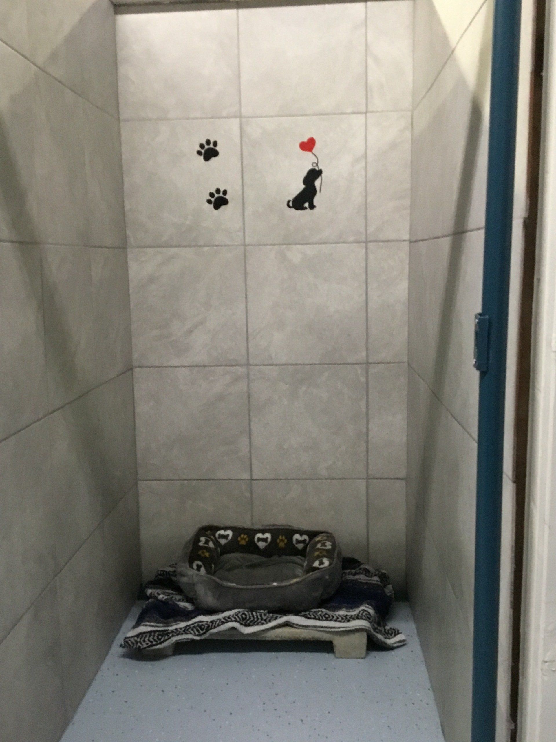 tiled shower