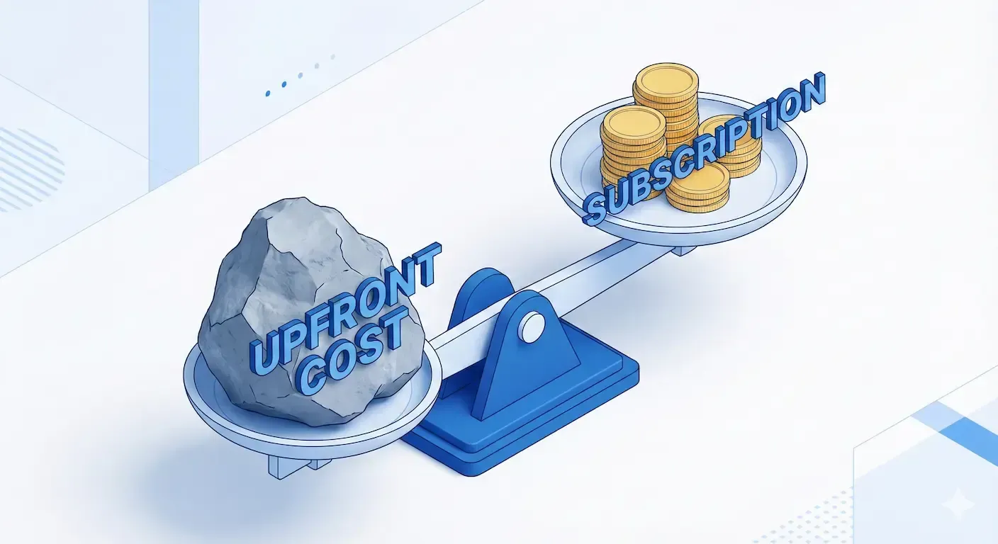 A scale balancing a large rock labeled 