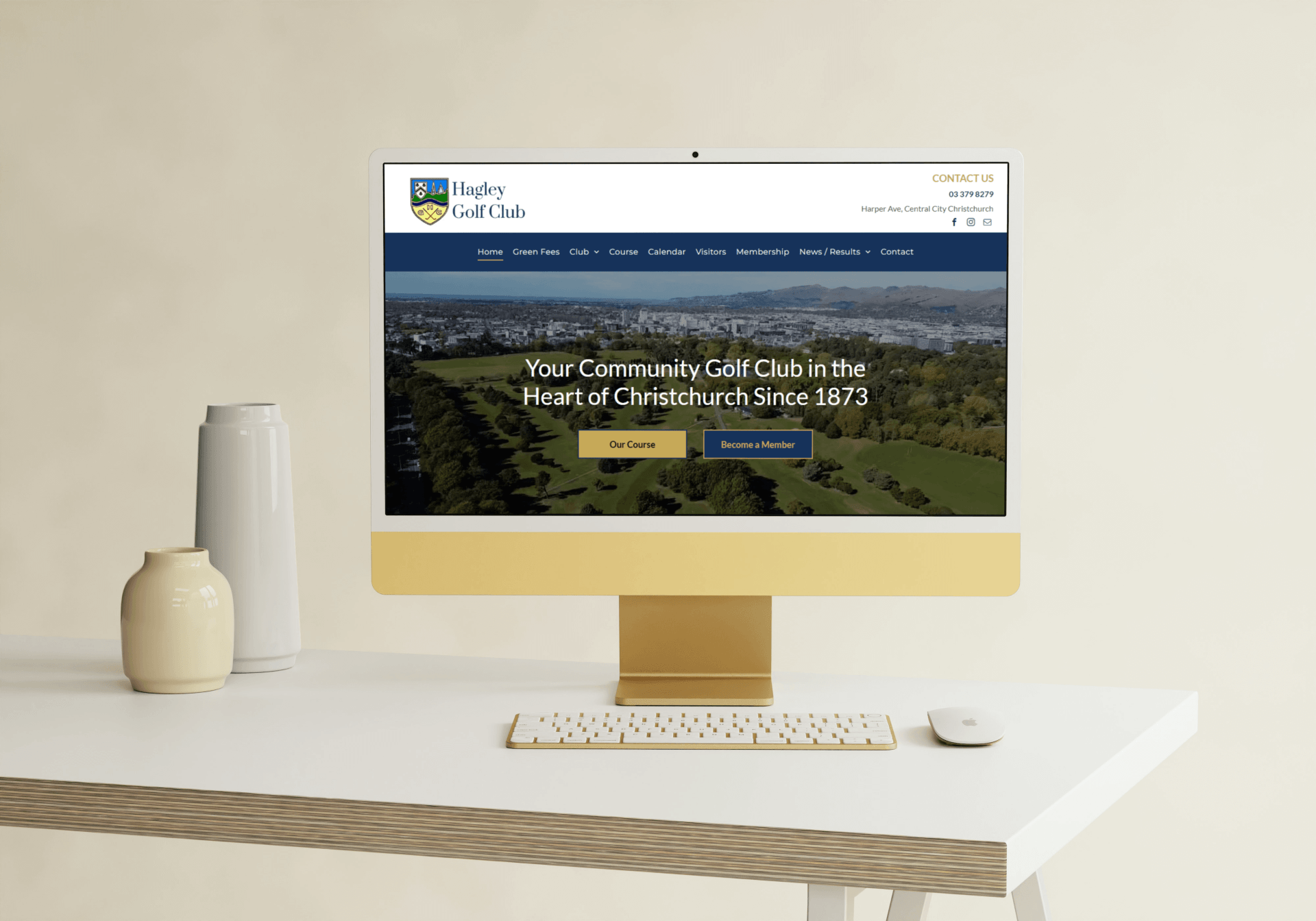 Hagley Golf Club Christchurch -  Website Design
