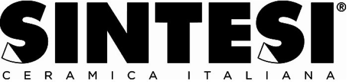 A black and white logo for sintesi ceramica italiana