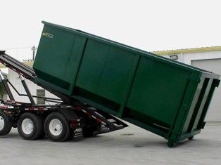 Green Container Truck - Cleveland, OH - Descenzo Rubbish Removal
