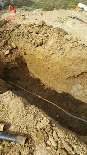 sewer and water line work