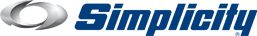 logo for 'simplicity' is written in blue on a white background