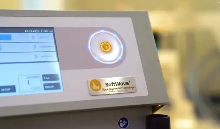 A close up of a machine that says softwave on it