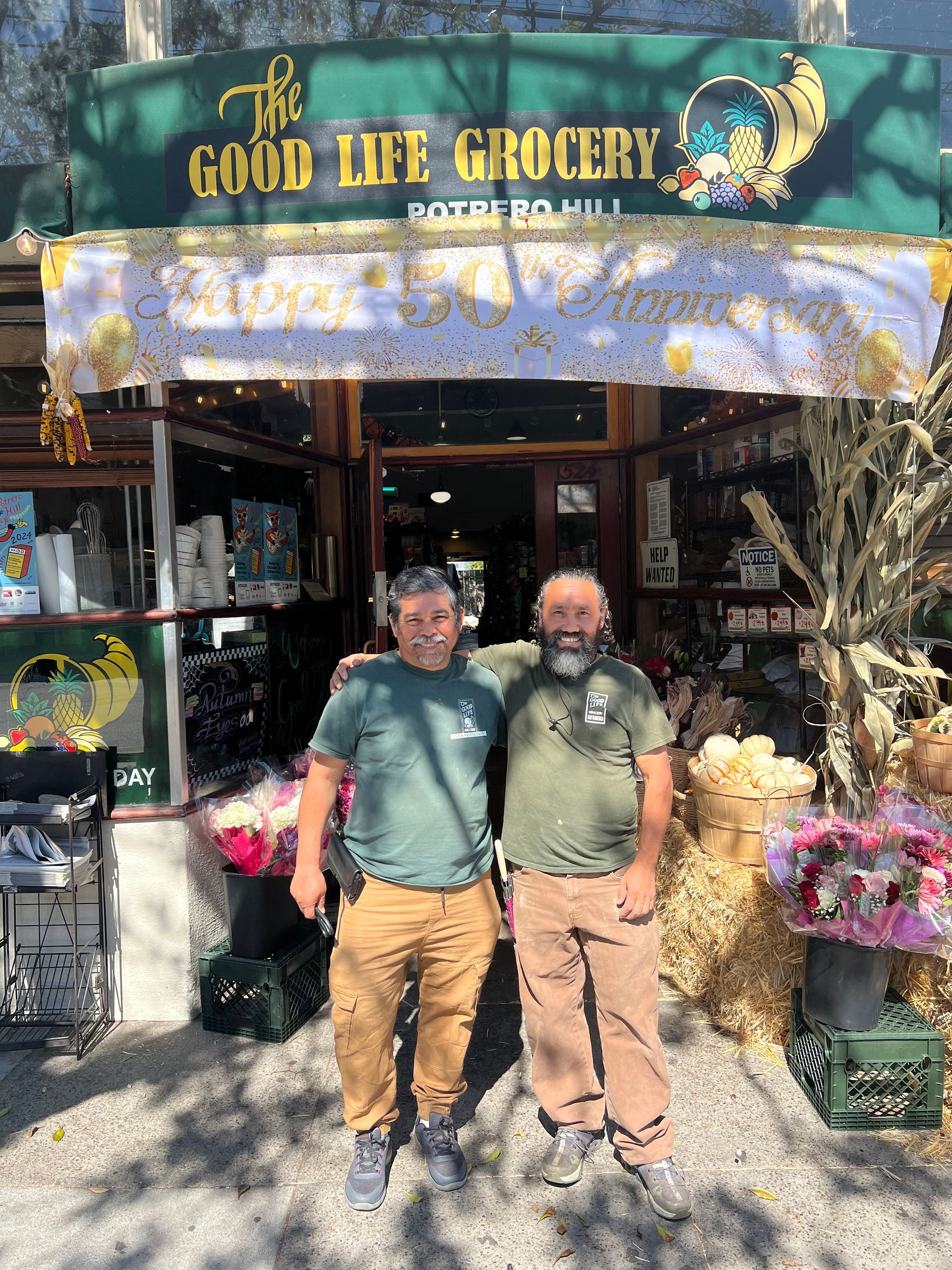 Potrero Store font with two employees
