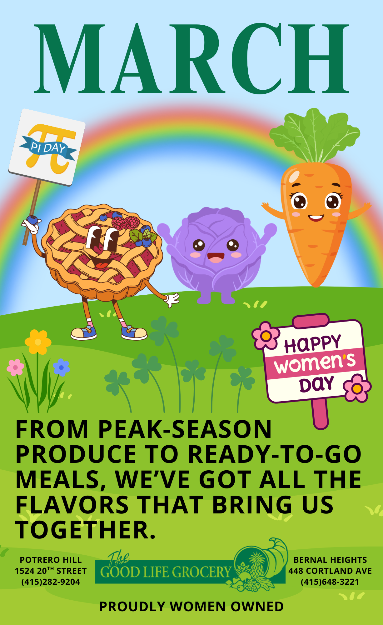 March Ad with character