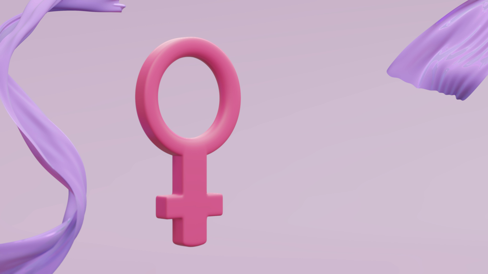 Pink and purple women's sign