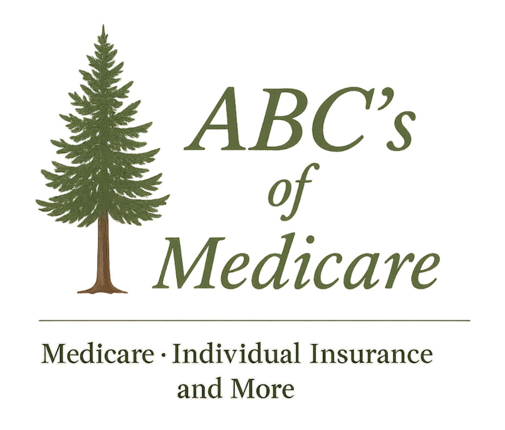 Logo with a pine tree and text: "ABC's of Medicare". Below: "Medicare Individual Insurance and More."