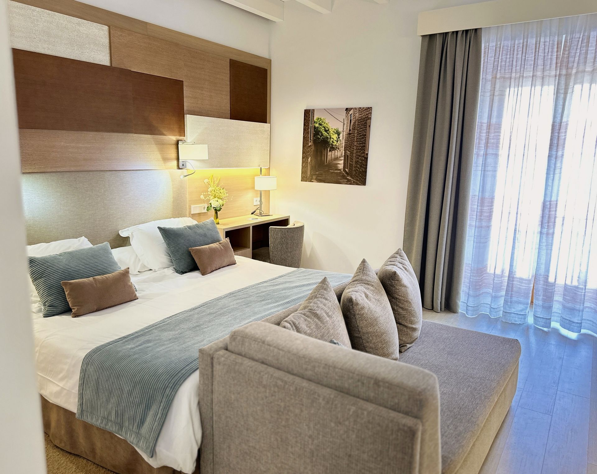 Junior suite cama doble matrimonio tamaño grande