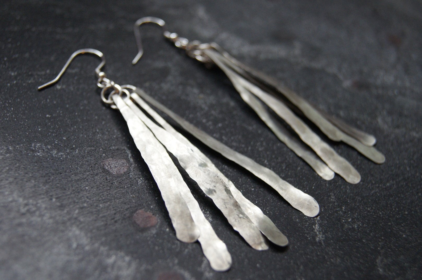 Sterling silver feather earrings by FG Crafts and Jewellery