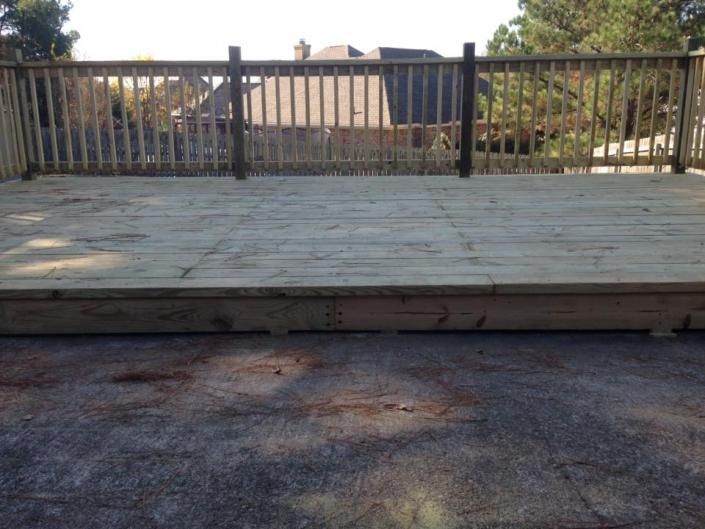 beginning installation of deck 