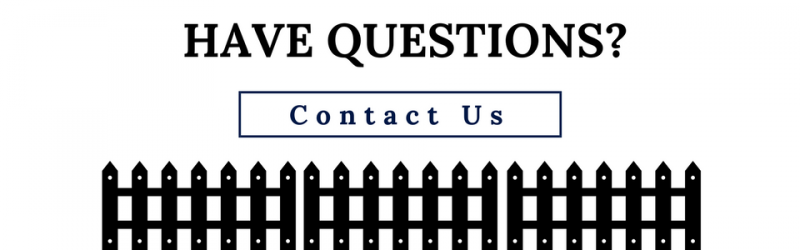 contact us banner with black and white fence image