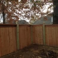 privacy fence with tree in the background