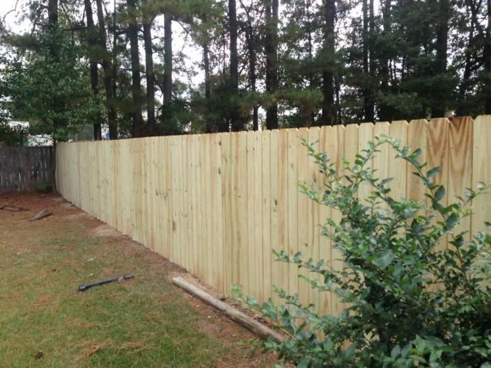 privacy fence on the side of a home