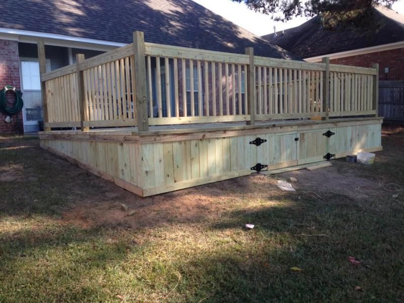 deck on back of a home