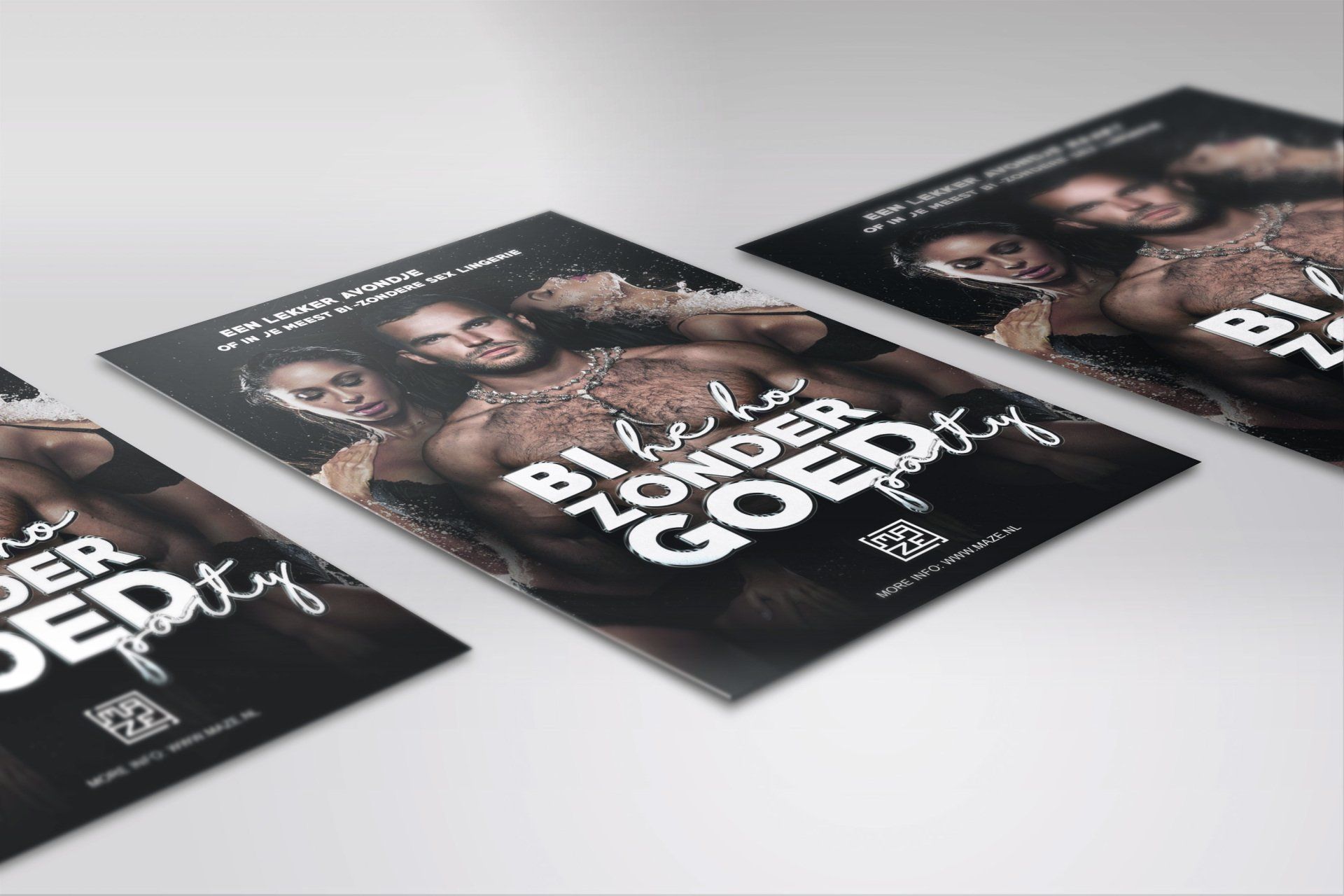 Bi Zonder Goed Event party Flyer in opdracht van the Maze | Braakhekke Creative