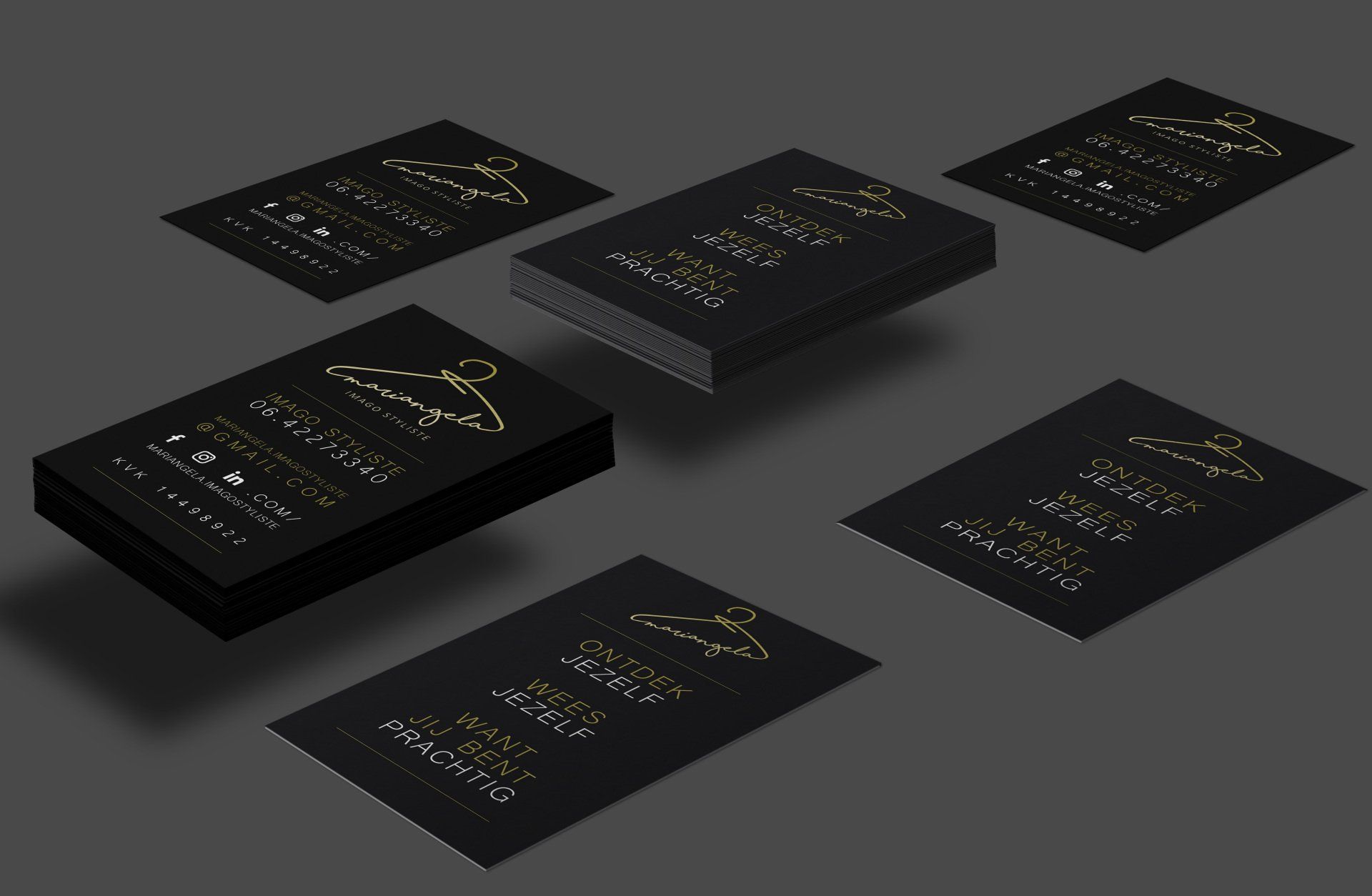 Businesscard design in opdracht van Mariangela Imagostyliste | Braakhekke Creative