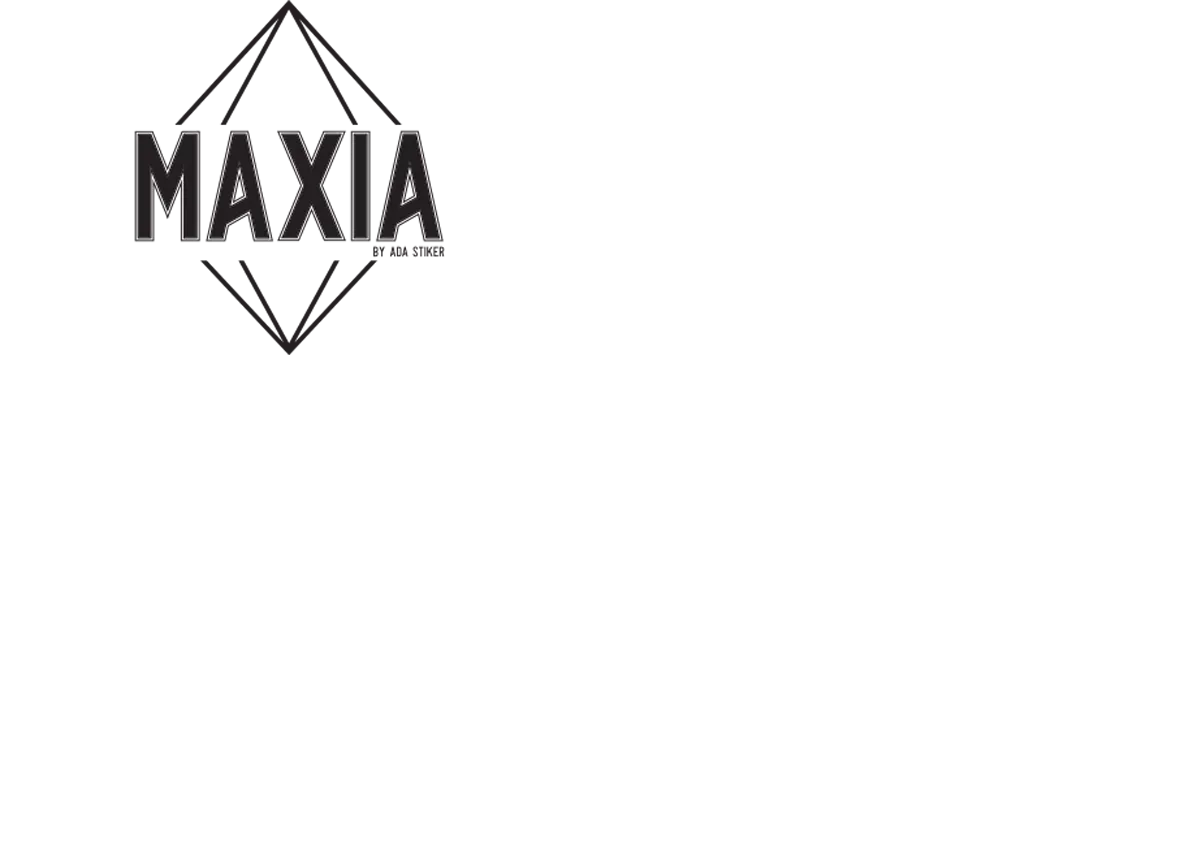 Logotipo: Vinos “MAXIA” en contorno en forma de diamante.