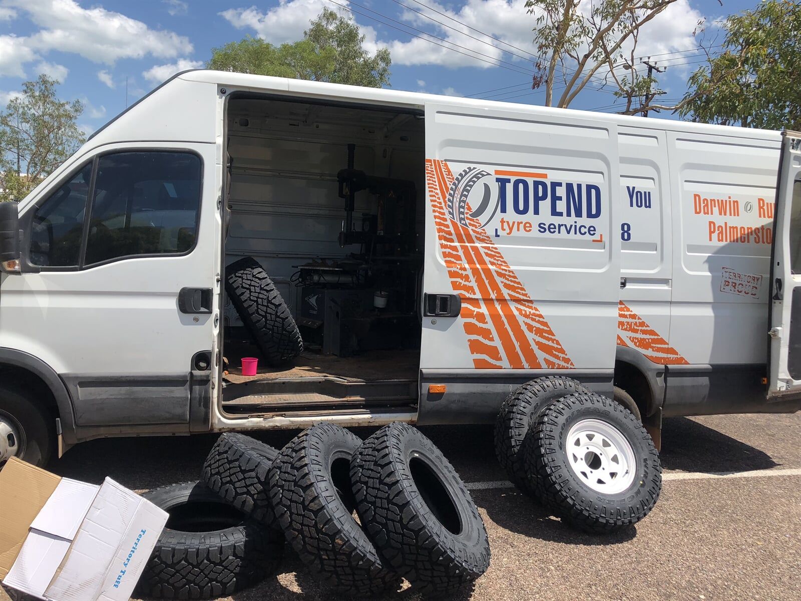 Tyres in Van — Concrete Services in Nerang, QLD