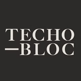 A black and white logo for techo bloc