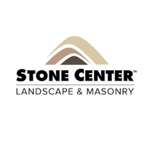The stone center landscape and masonry logo is a landscape and masonry company.