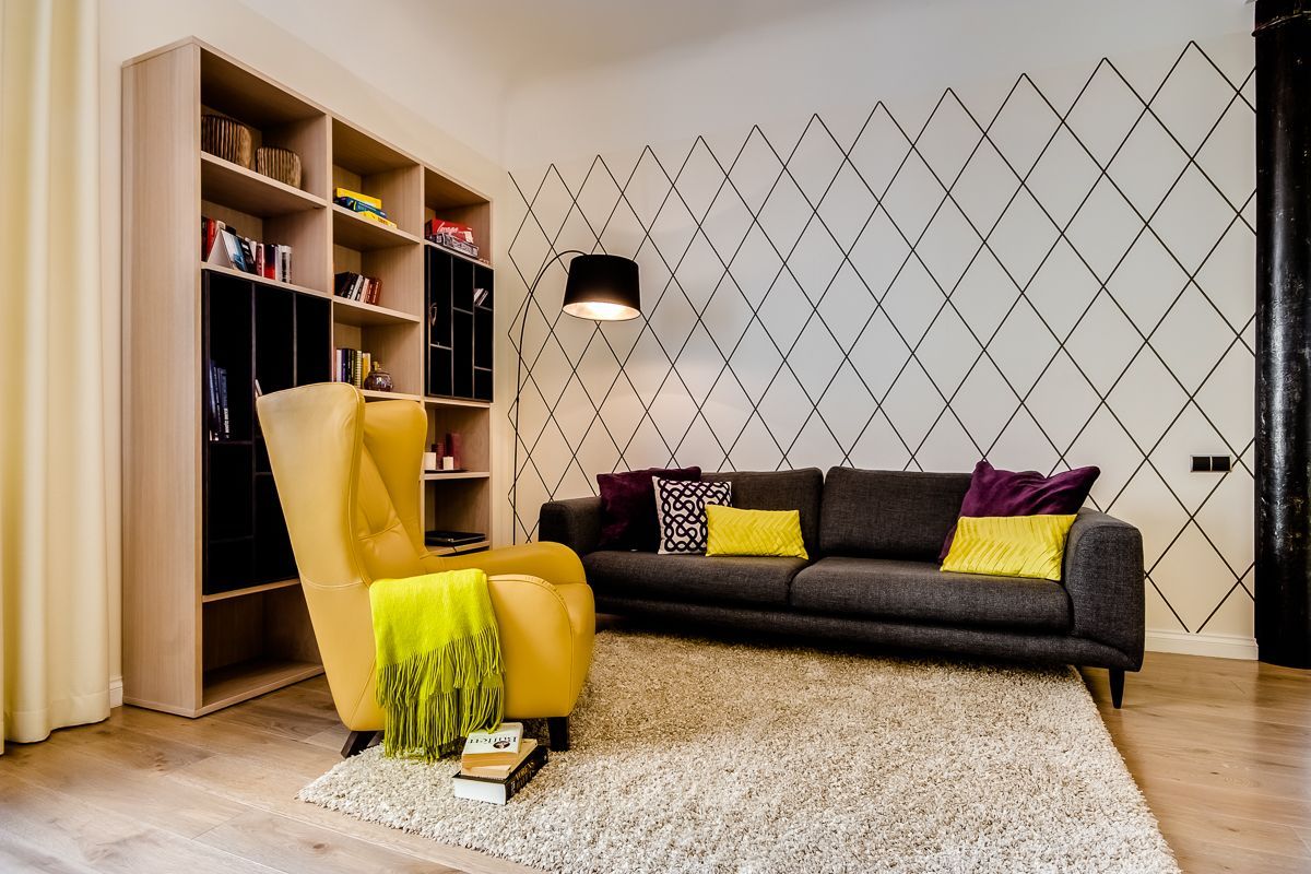 Dzīvokļa interjera dizains. Dzīvojamās istabas interjera dizains,