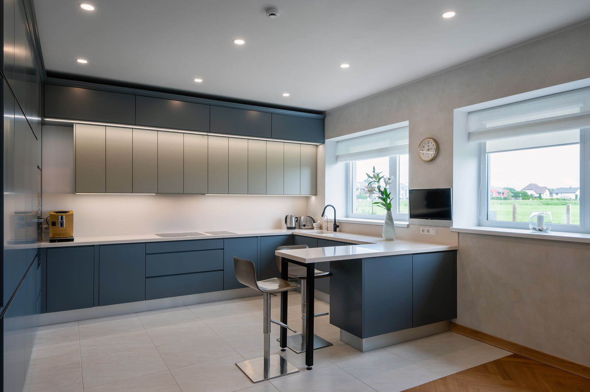 Mājas interjera dizains. Virtuves interjera dizains.