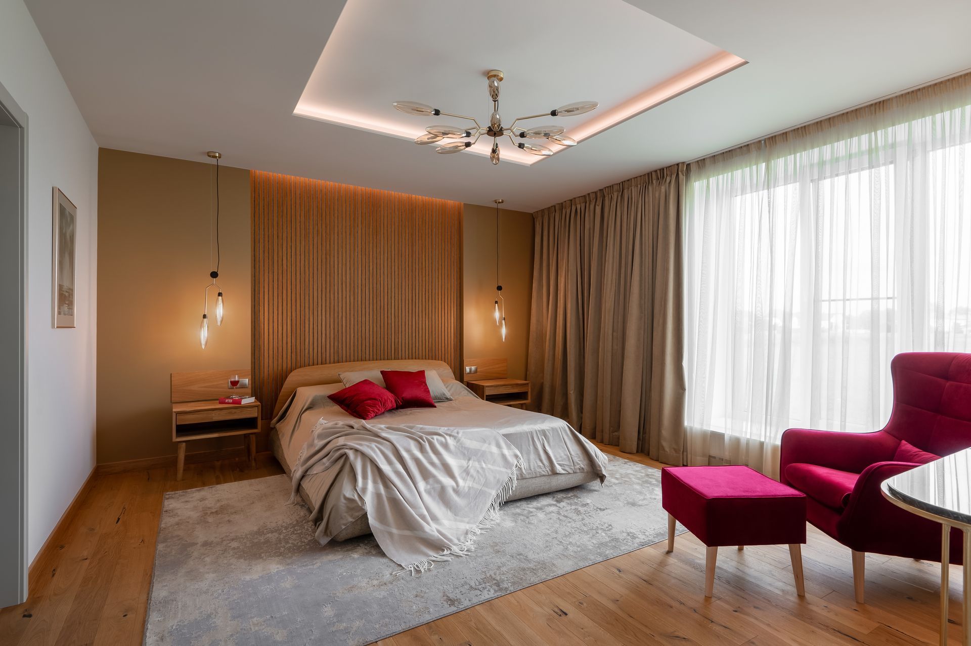 Mājas interjera dizains. Guļamistaba