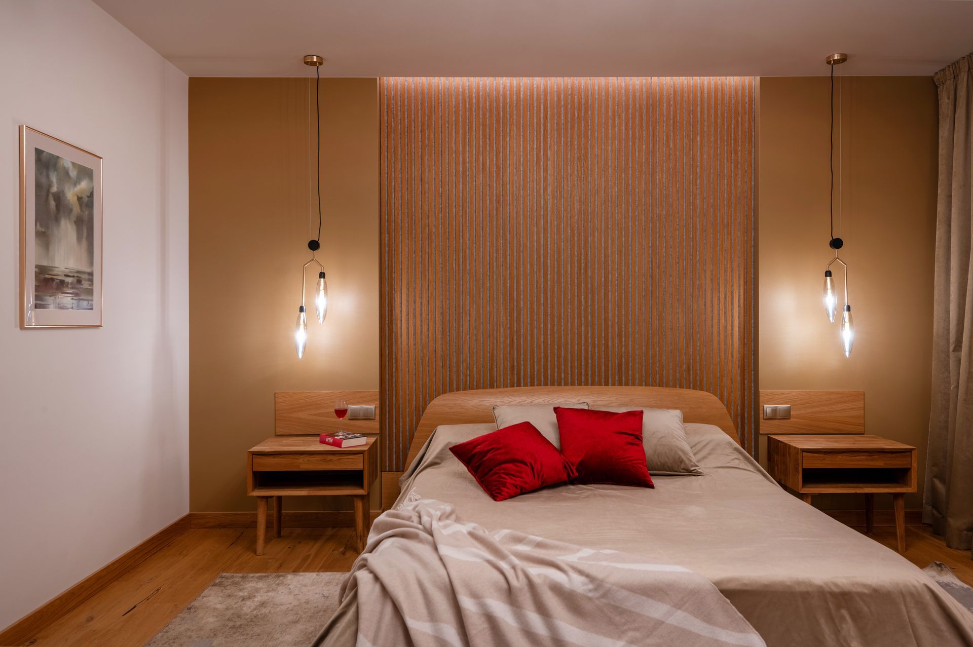 Guļamistabas interjera dizains.