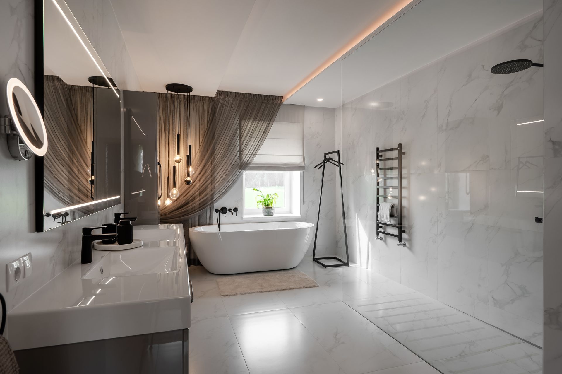 Mājas interjera dizains. Vannas istabas interjera dizains