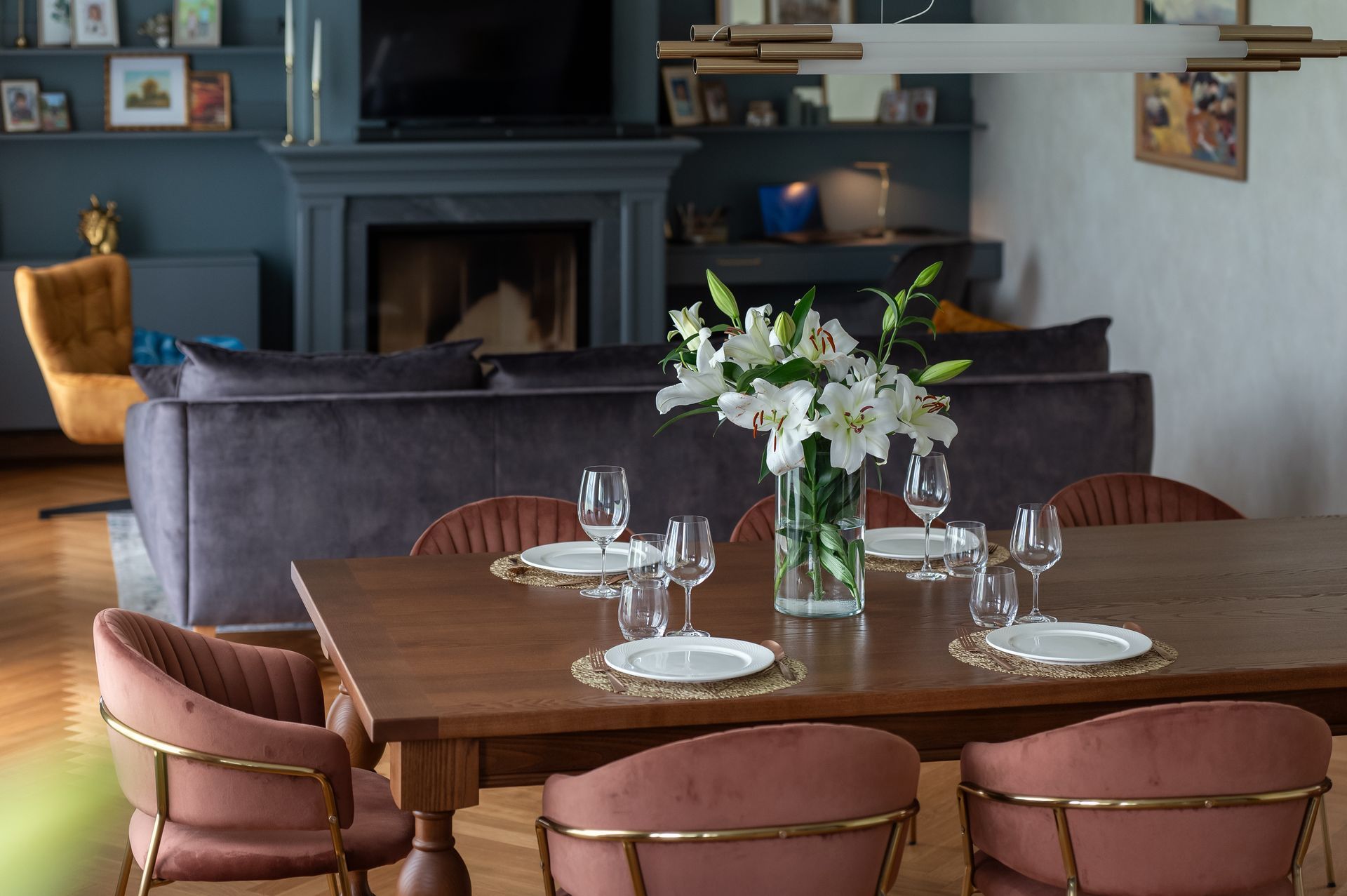 Dzīvojamās istabas interjera dizains. 