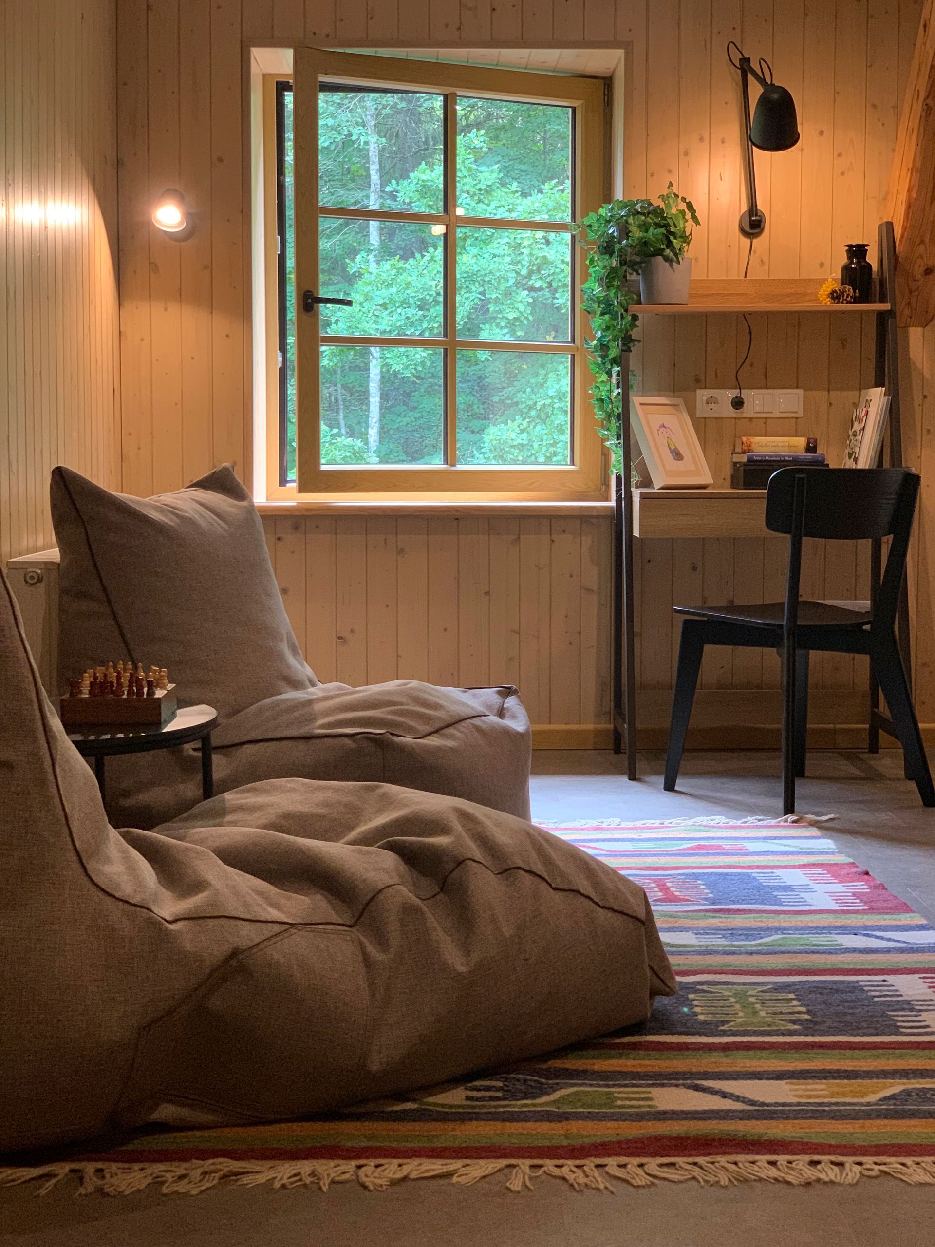 Lauku mājas Viesu apartamentu interjera dizains.